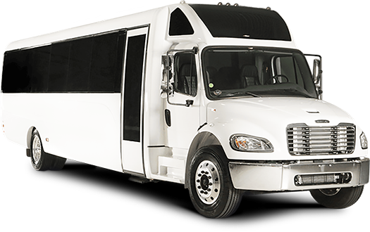 a white charter bus